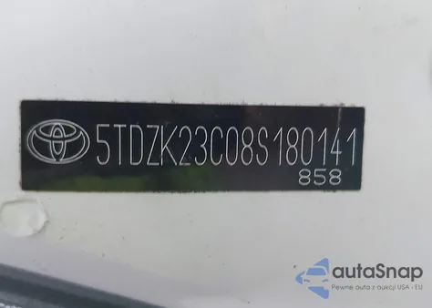 2008 Toyota Sienna Ce from USA, damaged, VIN 5TDZK23C08S180141